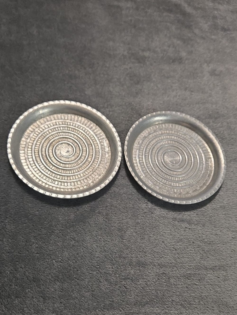Set Of 2 Everlast Forged Aluminum Coaster Swirl Pattern